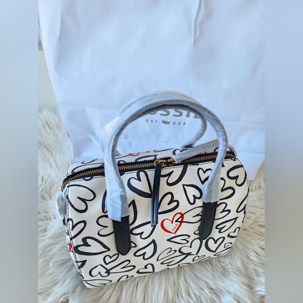 Fossil White and Black Women's Bag Original Brand New Withe Tag - Picture 7 of 8